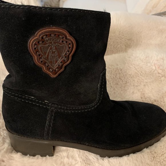 Gucci Suede Black Ladies Ankle Boots Size - Picture 1 of 11